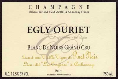 Egly-Ouriet ‘Crayeres’ the Pinnacle of Blanc de Noirs